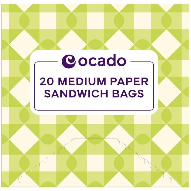 Ocado Medium Paper Sandwich Bags   20 per pack