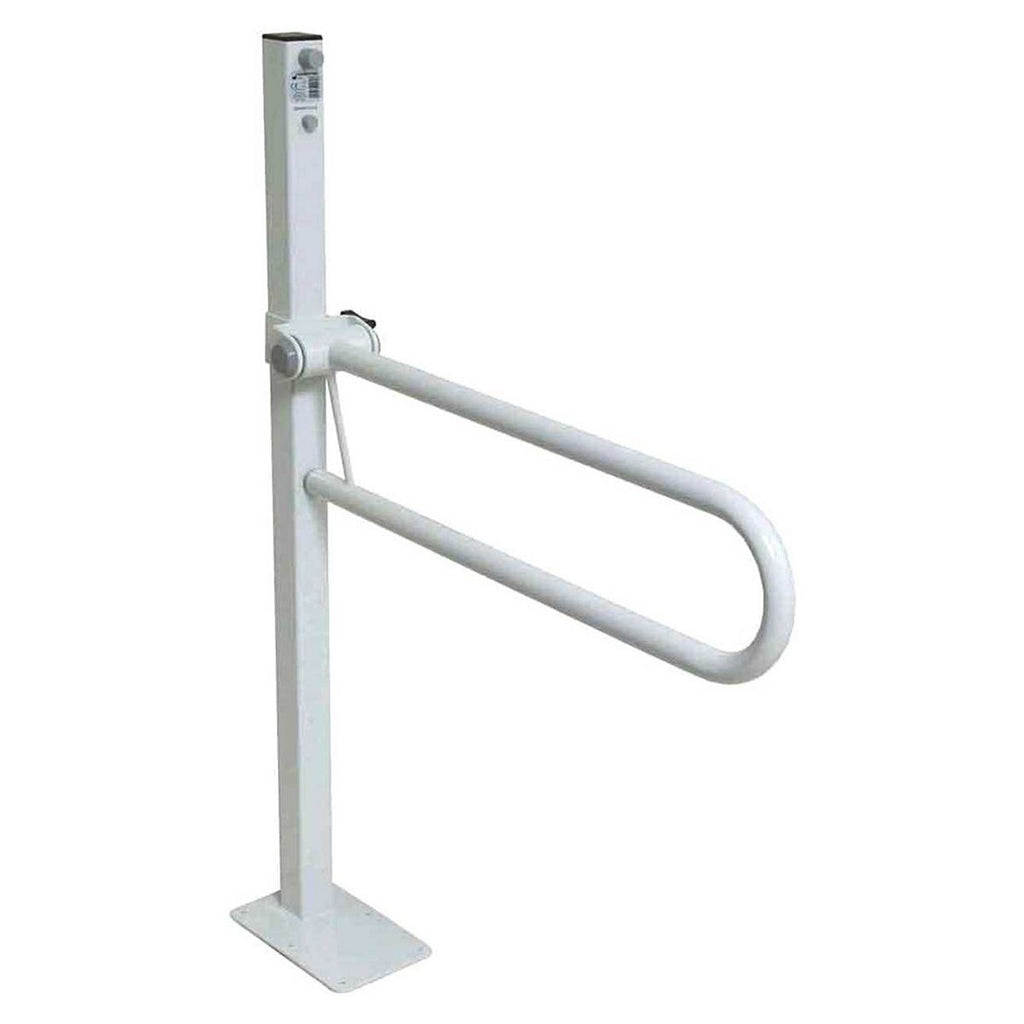 NRS Healthcare Standard Floor Fixed Folding Support Rail - 76 cm Length