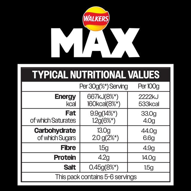 Walkers Max Strong Nuts Jalapeno & Cheese   175g GOODS M&S   