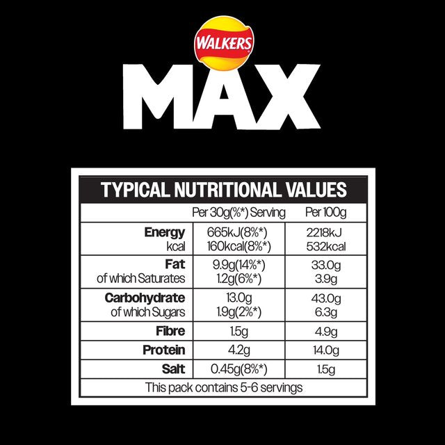 Walkers Max Strong Nuts Chili & Lime   175g GOODS M&S   