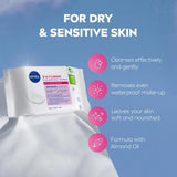 NIVEA Biodegradable Cleansing Face Wipes for Dry Skin    25 per pack GOODS M&S   