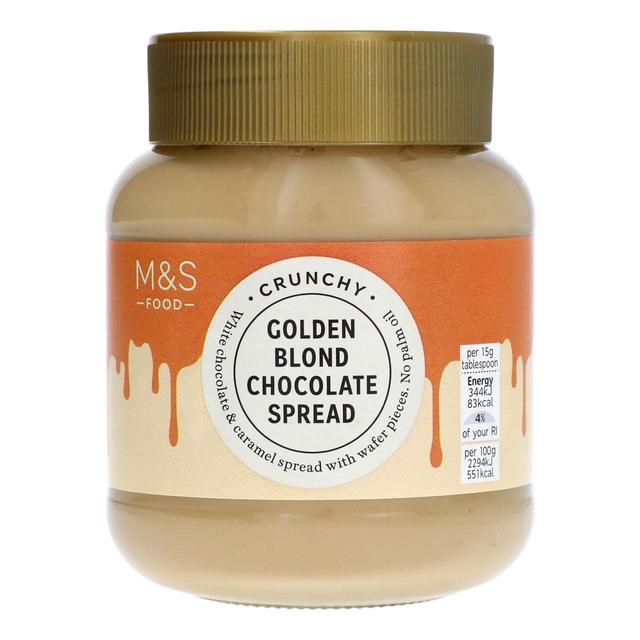 M&S Crunchy Golden Blond Chocolate Spread   400g