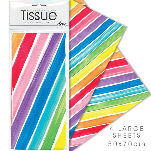 Rainbow Rock Tissue Paper   4 per pack