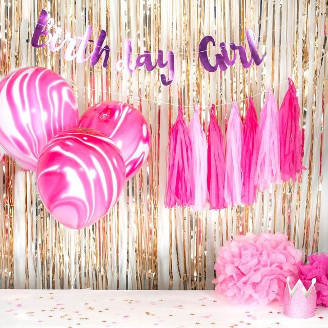 On The Wall Birthday Party Pack Pink GOODS M&S   