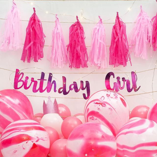 On The Wall Birthday Party Pack Pink GOODS M&S   