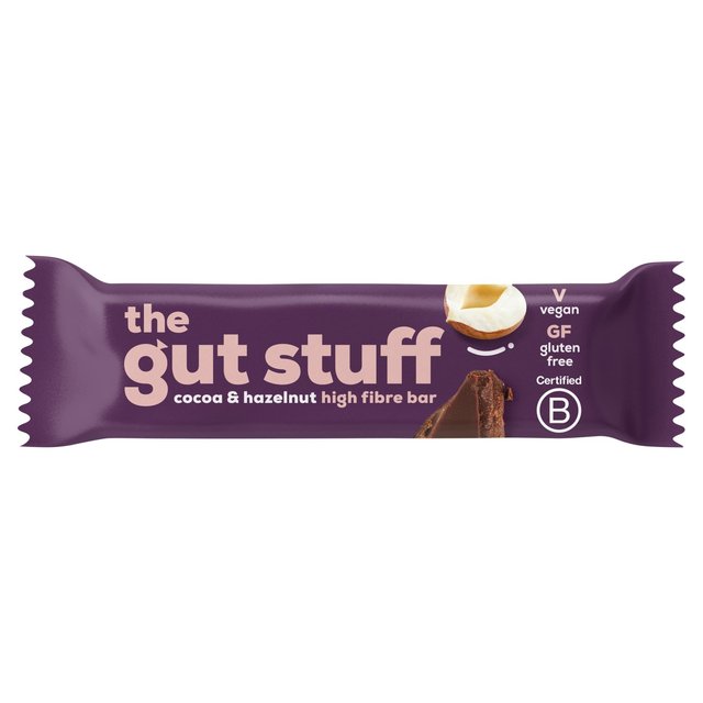 The Gut Stuff Cocoa & Hazelnut Fruit & Nut High Fibre Bar   35g