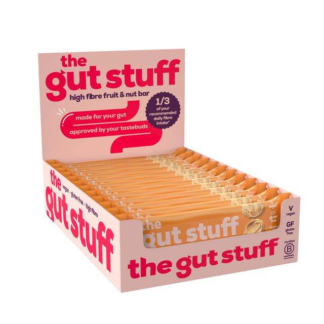 The Gut Stuff Peanut Butter Fruit & Nut High Fibre Box of Bars   12 x 35g GOODS M&S   