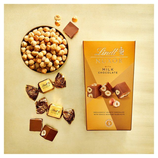 Lindt NUXOR Milk Gianduja Chocolate with Hazelnuts   165g GOODS M&S   