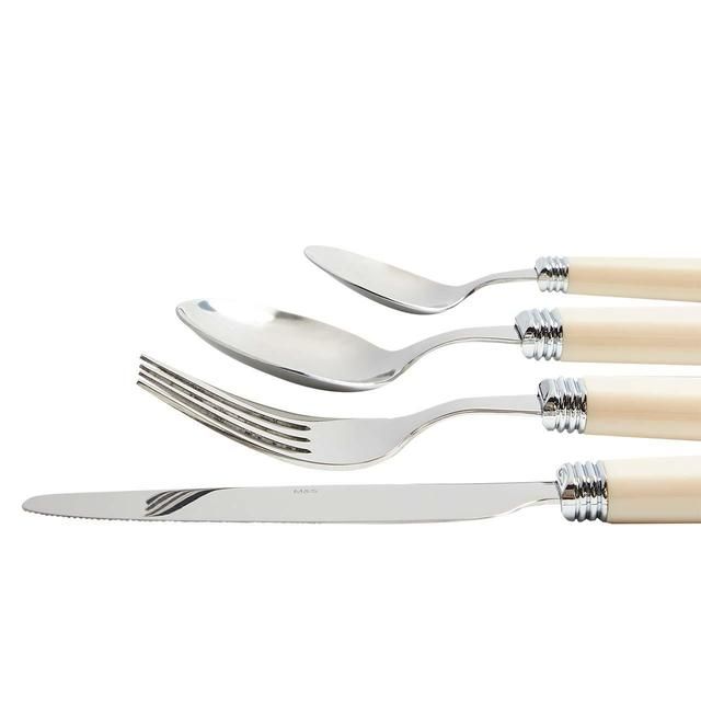 M&S Vintage Cutlery Set Cream   16 per pack