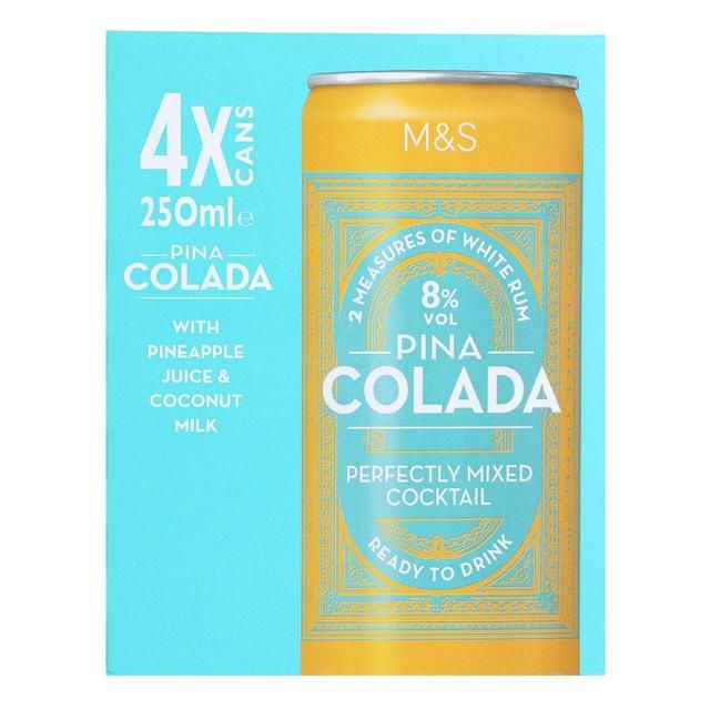 M&S Pina Colada   4 x 250ml GOODS M&S   