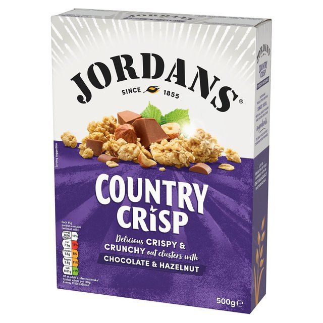 Jordans Country Crisp Chocolate &amp; Hazelnut Breakfast Cereal   500g