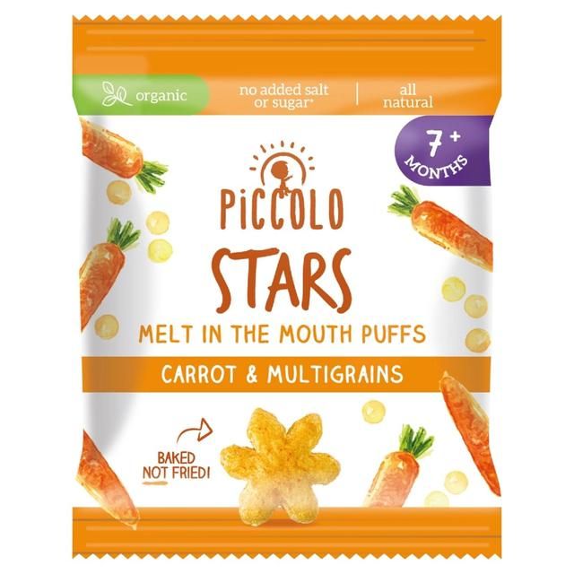 Piccolo Organic Carrot Multigrain Star Puffs 7 months+    15g GOODS M&S   