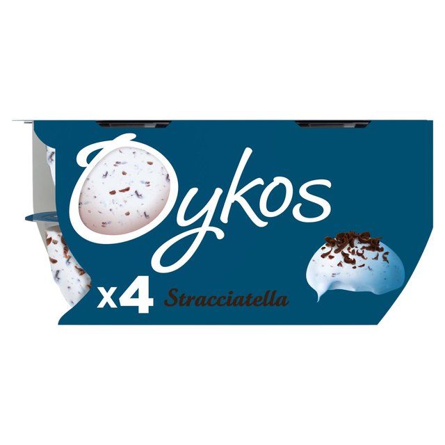 Oykos Stracciatella Luxury Greek Style Yoghurt   4 x 110g