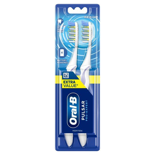 Oral-B Toothbrush Pro Expert Pulsar 35 Medium   2 per pack GOODS M&S   