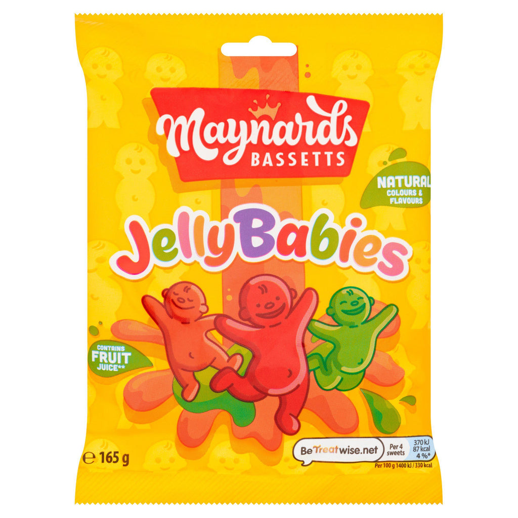 Maynards Bassetts Jelly Babies Sweets Bag 165g