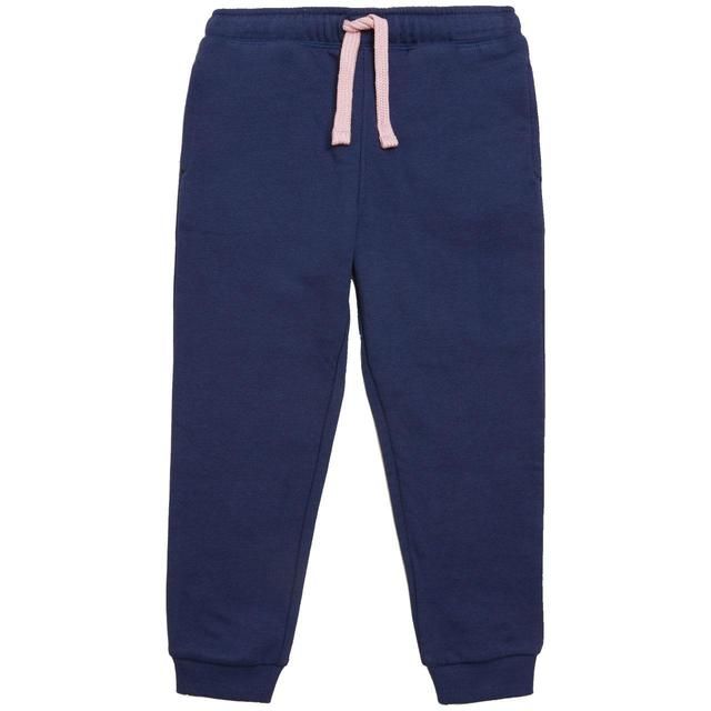 M&S Cotton Plain Joggers 2-7 Years Navy