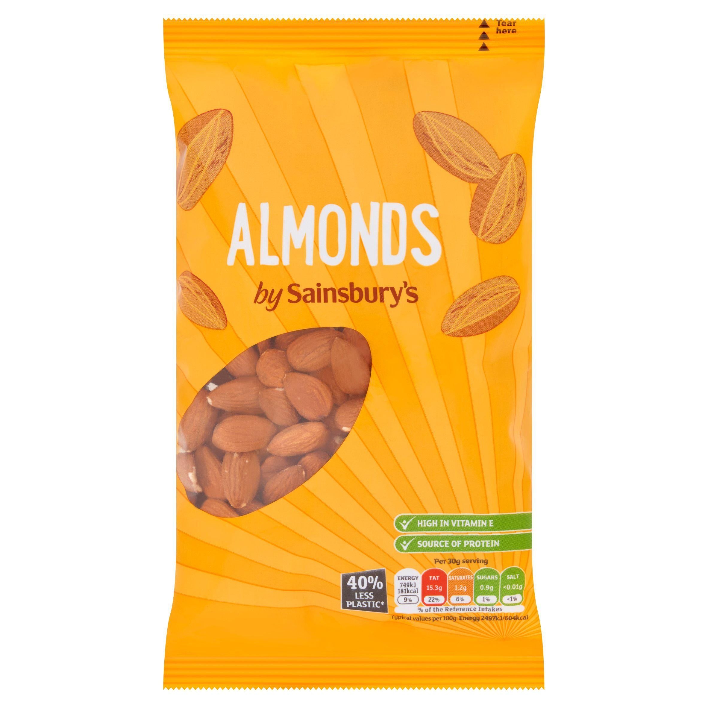 Sainsbury's Whole Almonds 300g Baking Essentials Sainsburys   