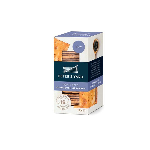 Peter's Yard Poppy Seed Sourdough Crackers   100g GOODS M&S   