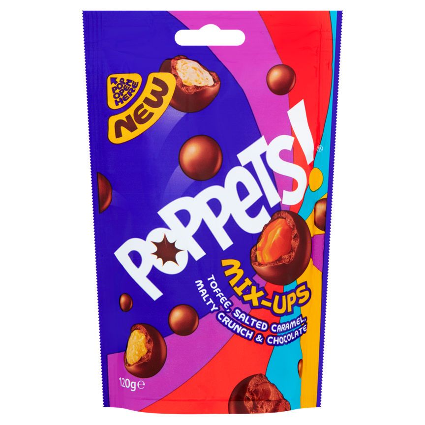 Poppets Mix-Ups Toffee, Salted Caramel, Malty Crunch & Chocolate