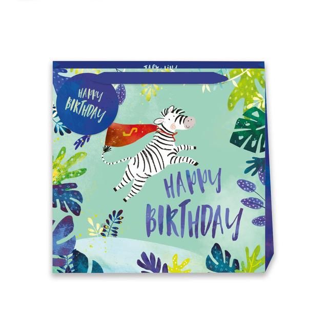 Jack &amp; Lily Zebra Medium Gift Bag