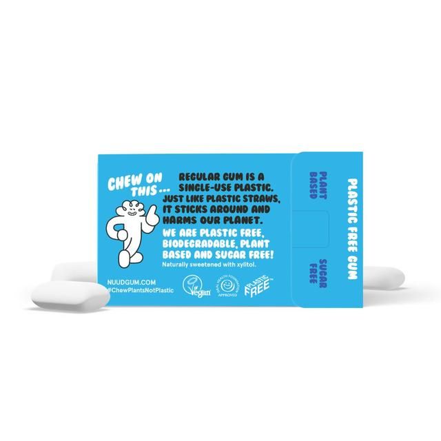 Nuud Plastic Free Sugar Free Peppermint Chewing Gum   18g