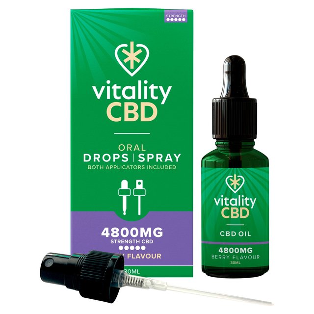 Vitality CBD Berry Spray with MCT Oil 4800mg   30ml GOODS M&S   