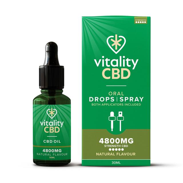 Vitality CBD Natural Spray with MCT Oil 4800mg   30ml