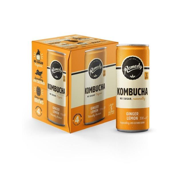 Remedy Kombucha Ginger Lemon Multipack   4 x 330ml