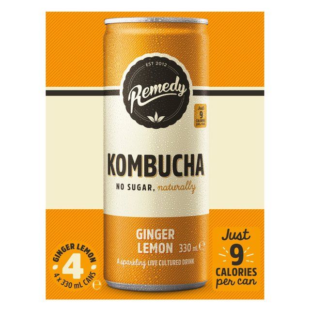 Remedy Kombucha Ginger Lemon Multipack   4 x 330ml