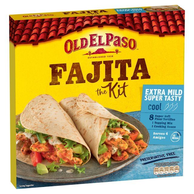 Old El Paso Mexican Extra Mild Super Tasty Fajita Kit   476g