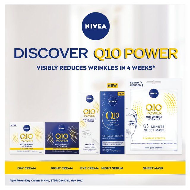 NIVEA Q10 Power Anti-Wrinkle Ultra Recovery Night Face Serum    30ml