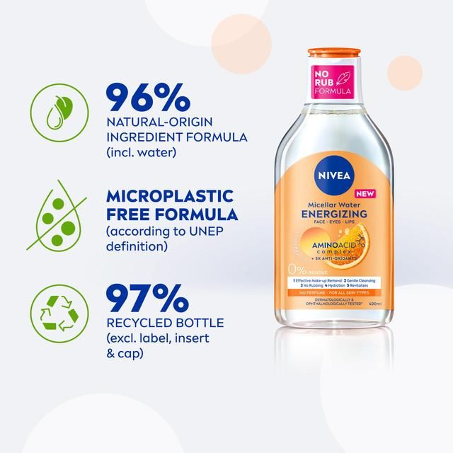 NIVEA Energy Micellar Water Make-Up Remover with Vitamin C   400ml GOODS M&S   