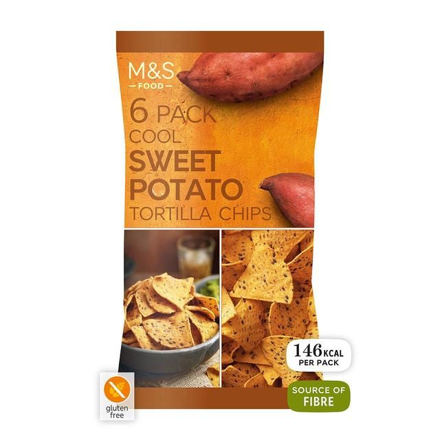 M&S Cool Sweet Potato Tortilla Chips   6 x 30g