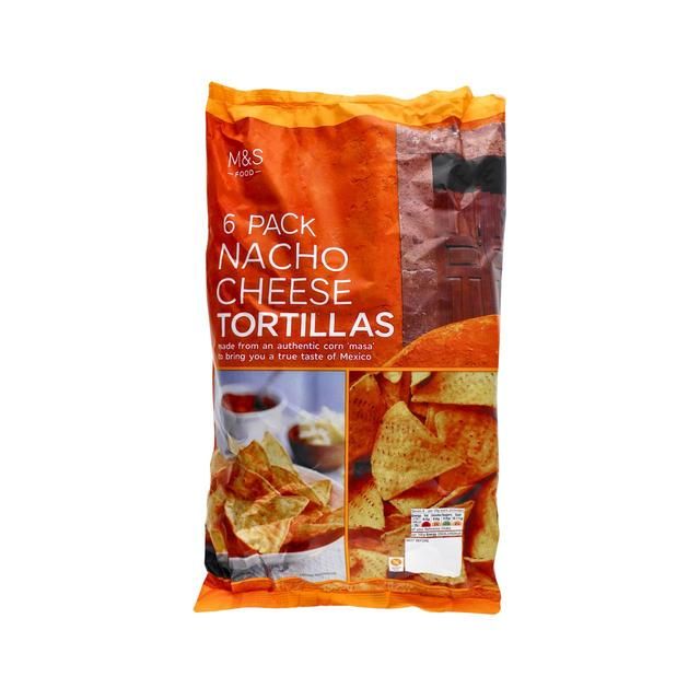 M&S Nacho Cheese Tortilla Chips Multipack   6 per pack