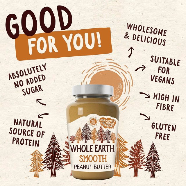 Whole Earth Smooth Peanut Butter   454g