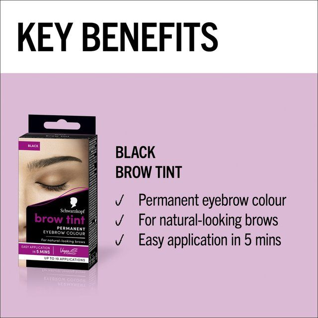 Schwarzkopf Brow Tint Permanent Eyebrow Colour Black   17ml GOODS M&S   