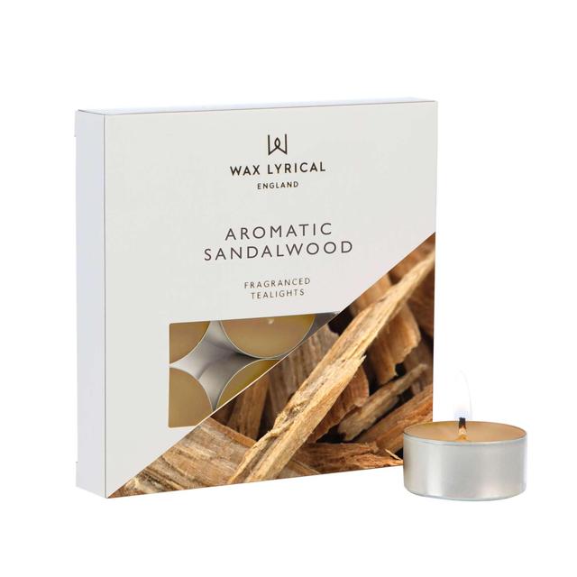 Wax Lyrical Tealights Aromatic Sandalwood   8 per pack GOODS M&S   