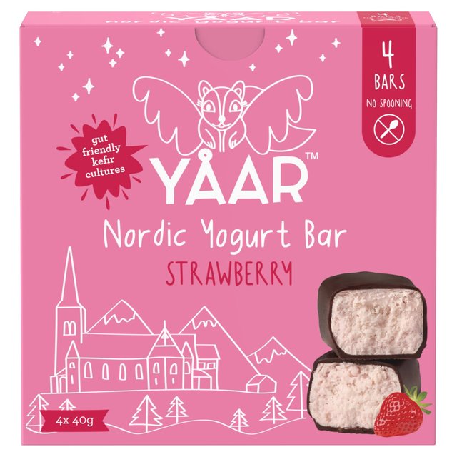 YAAR Nordic Yogurt Bar Strawberry Multipack   4 x 40g GOODS M&S   