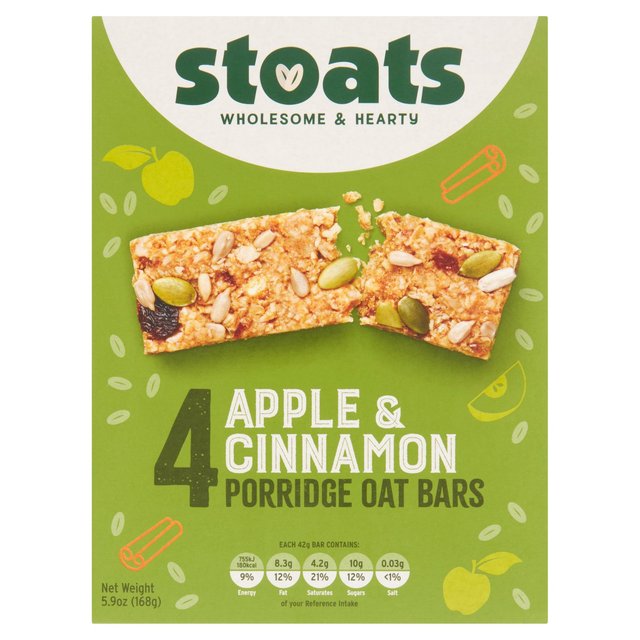 Stoats Apple & Cinnamon Porridge Oat Bars    4 x 42g