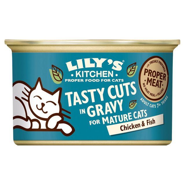 Lily's Kitchen Chicken & Fish Tasty Cuts in Gravy for Mature Cats   85g GOODS M&S   