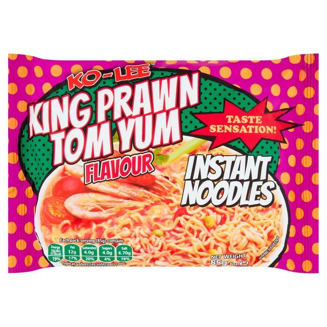 KO-LEE Taste Sensation Instant Noodles King Prawn TOM YUM Flavour   85g