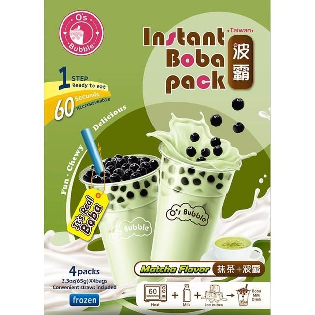 O's Bubble Instant Boba Matcha Tea with Tapioca Pearls   260g