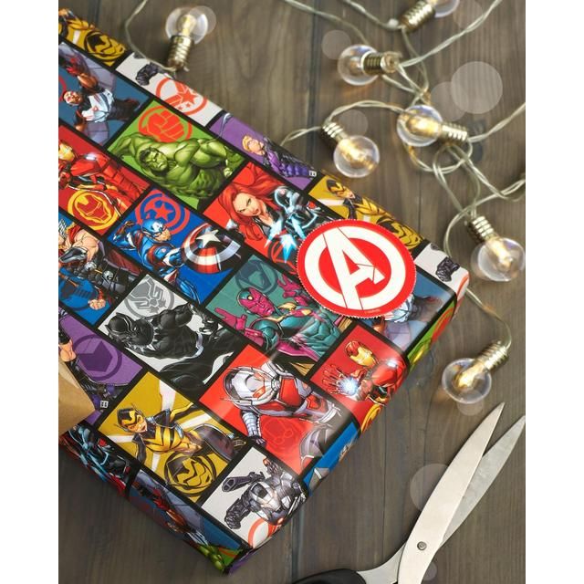 Marvel Avengers Gift Wrap Sheets & Tags   2 per pack GOODS M&S   