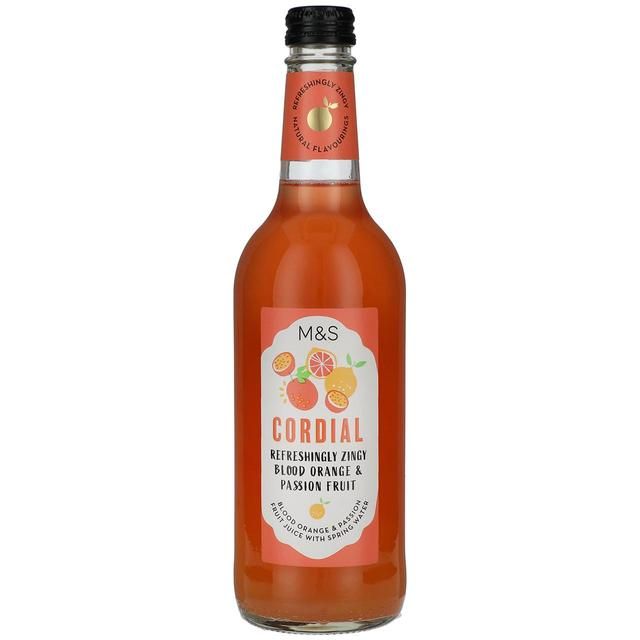 M&S Blood Orange & Passionfruit Cordial   500ml GOODS M&S   