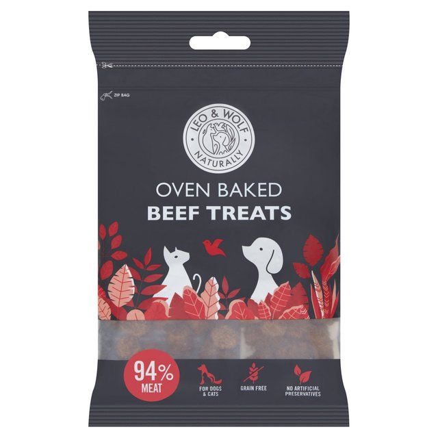 Leo & Wolf Oven Baked Beef Treats for Cats and Dogs   100g