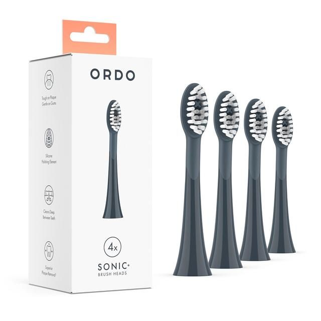 Ordo Sonic+ Brush Heads - Charcoal Grey   4 per pack