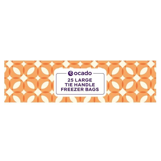 Ocado Large Tie Handle Freezer Bags   25 per pack