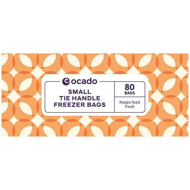 Ocado Small Tie Handle Freezer Bags   80 per pack