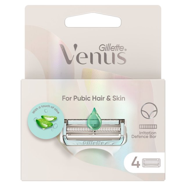 Venus Blades For Pubic Hair And Skin   4 per pack