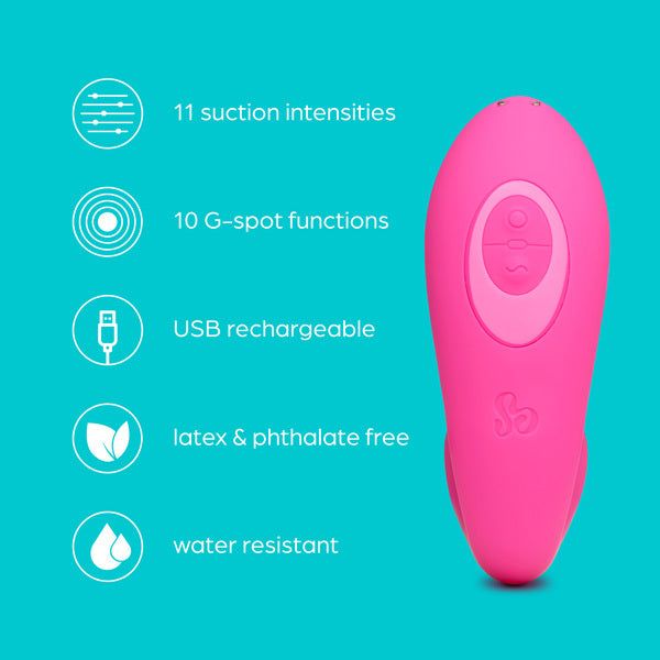 So Divine Pearl Vibe G-spot Suction Stimulator Pink